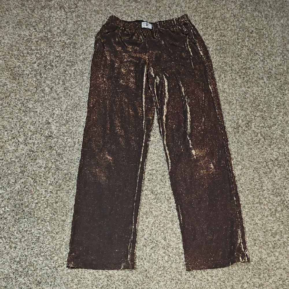 Victoria Secret Womens Brown/Gold Shimmer Sleep Pants. Sz Small.